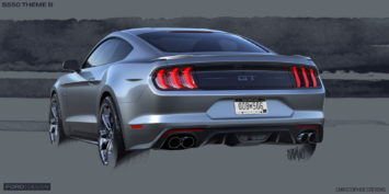 2018 Ford Mustang Design Sketch Render