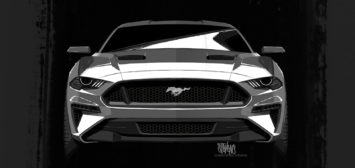 2018 Ford Mustang Design Sketch Render