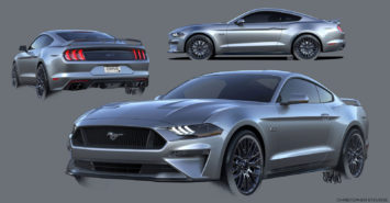 2018 Ford Mustang Design Sketch Render