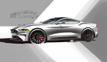 2018 Ford Mustang Design Sketch Render