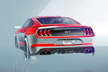 2018 Ford Mustang Design Sketch Render