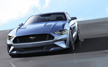 2018 Ford Mustang Design Sketch Render