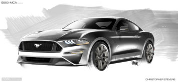 2018 Ford Mustang Design Sketch Render