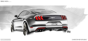 2018 Ford Mustang Design Sketch Render