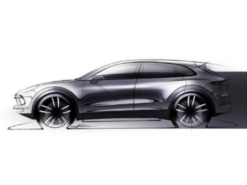 2018 Porsche Cayenne Design Sketch Render