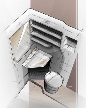 2018 Volkswagen California XXL Camper Interior Design Sketch