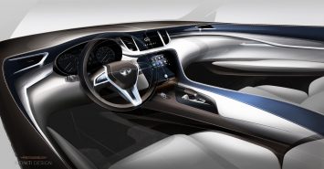 2019 Infiniti QX50 Interior Design Sketch