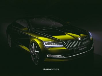 2019 Skoda Superb Design Sketch Render