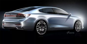 2020 Kia K7 Cadenza Design Sketch Render