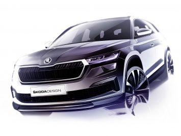 2021 Restyled Skoda Kodiaq Design Sketch Render