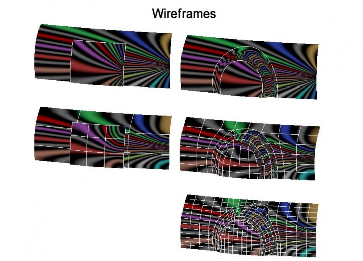 NURBS vs polygonal mesh reflections comparison with wireframes