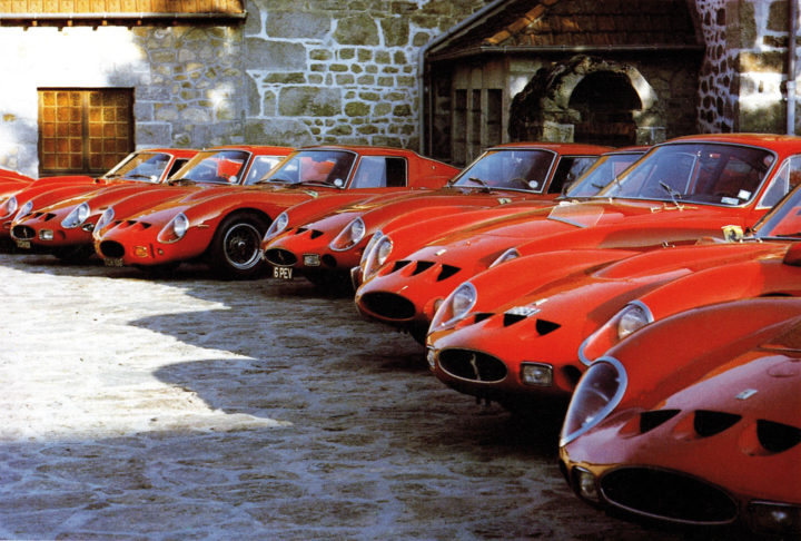 Meeting on the 20th Anniversary of the 250 GTO In the picture deployment of GTOs in the estate of Pierre Bardinon