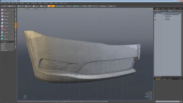 scanned mesh in MODO 901