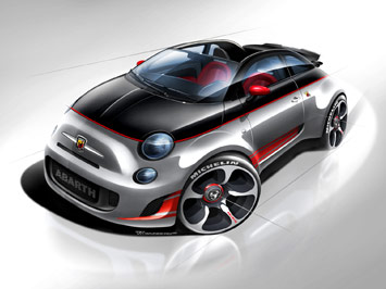  Abarth 500C Design Sketch