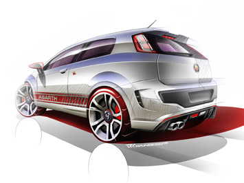  Abarth Punto EVO Design Sketch