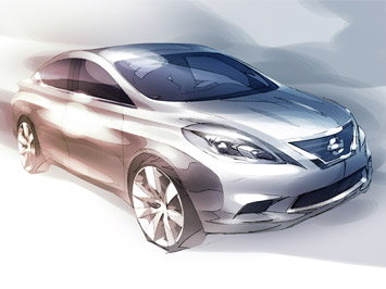  Nissan Versa Design Sketch