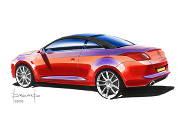  Renault Megane Coupe Cabriolet Design Sketch