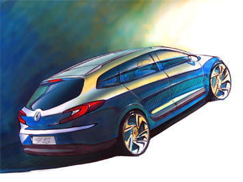  Renault Megane Estate Design Sketch