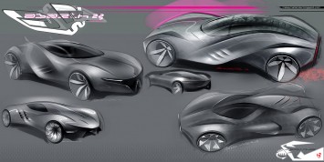 Abarth-23 Concept design sketches