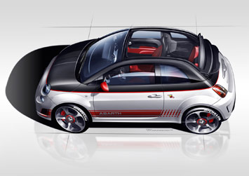 Abarth 500C Design Sketch