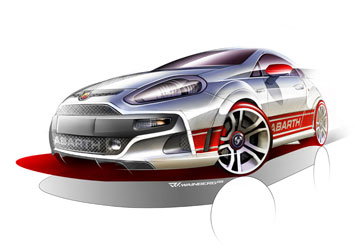 Abarth Punto EVO Design Sketch