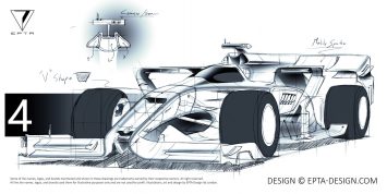 Alfa Romeo 2018 Brabham EVO F1 Concept Design Sketch