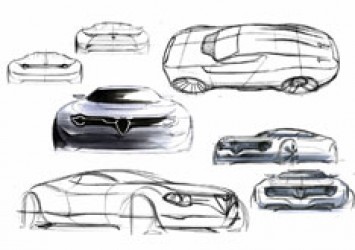 Alfa Romeo Berlina da Corsa Design Sketch