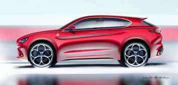 Alfa Romeo Stelvio Design Sketch Render by Carmelo Giannone