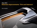 Autodesk Alias 2012 Intersect and Trim