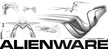 AlienWare Concept Car Design Sketches