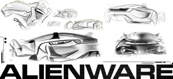 AlienWare Concept Car Design Sketches