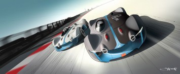 Alpine Vision Gran Turismo Concept Design Sketch Render by Victor Sfiazof