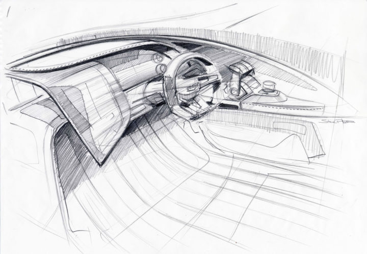 aston martin am37 powerboat interior design sketch