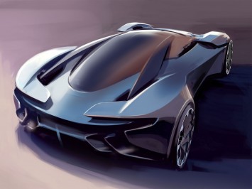 Aston Martin DP-100 Vision Gran Turismo Concept - Digital Design Sketch