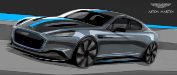 Aston Martin RapidE Design Sketch Render