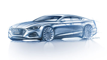 Audi A5 Sportback Design Sketch Render