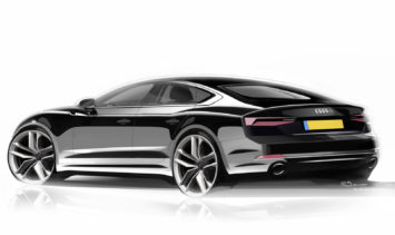 Audi A5 Sportback Design Sketch Render