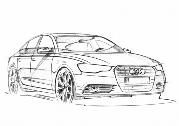 Audi A6 Design Sketch