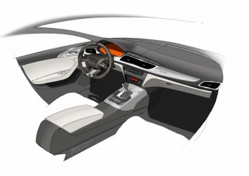 Audi A6 Interior Design Sketch