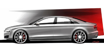 Audi A8 Design Sketch