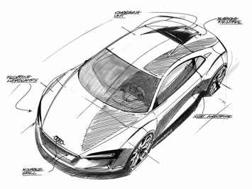 Audi e tron Concept Design Sketch