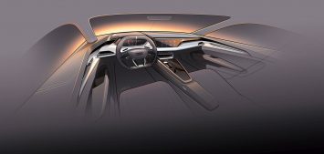 Audi e tron GT Concept Interior Design Sketch Render