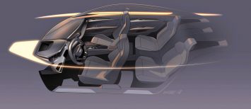 Audi e tron GT Concept Interior Design Sketch Render