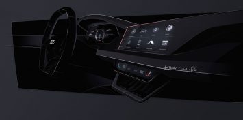 Audi e tron GT Concept Interior Design Sketch Render