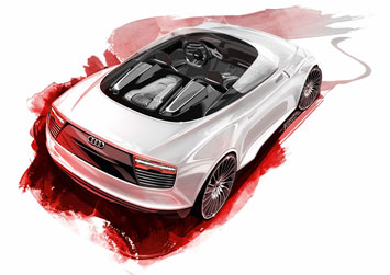 Audi e tron Spyder Design Sketch