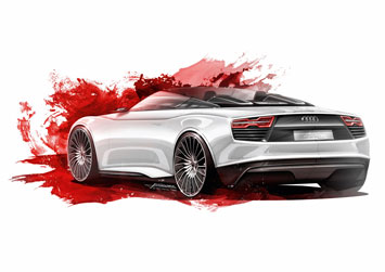 Audi e tron Spyder Design Sketch