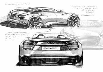 Audi e tron Spyder Design Sketch