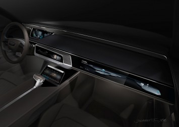 Audi Prologue allroad Concept Interior Design Sketch Render