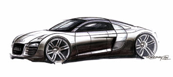 Audi R8 Design Sketch