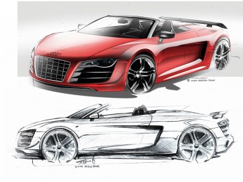 Audi R8 GT Spyder Design Sketch